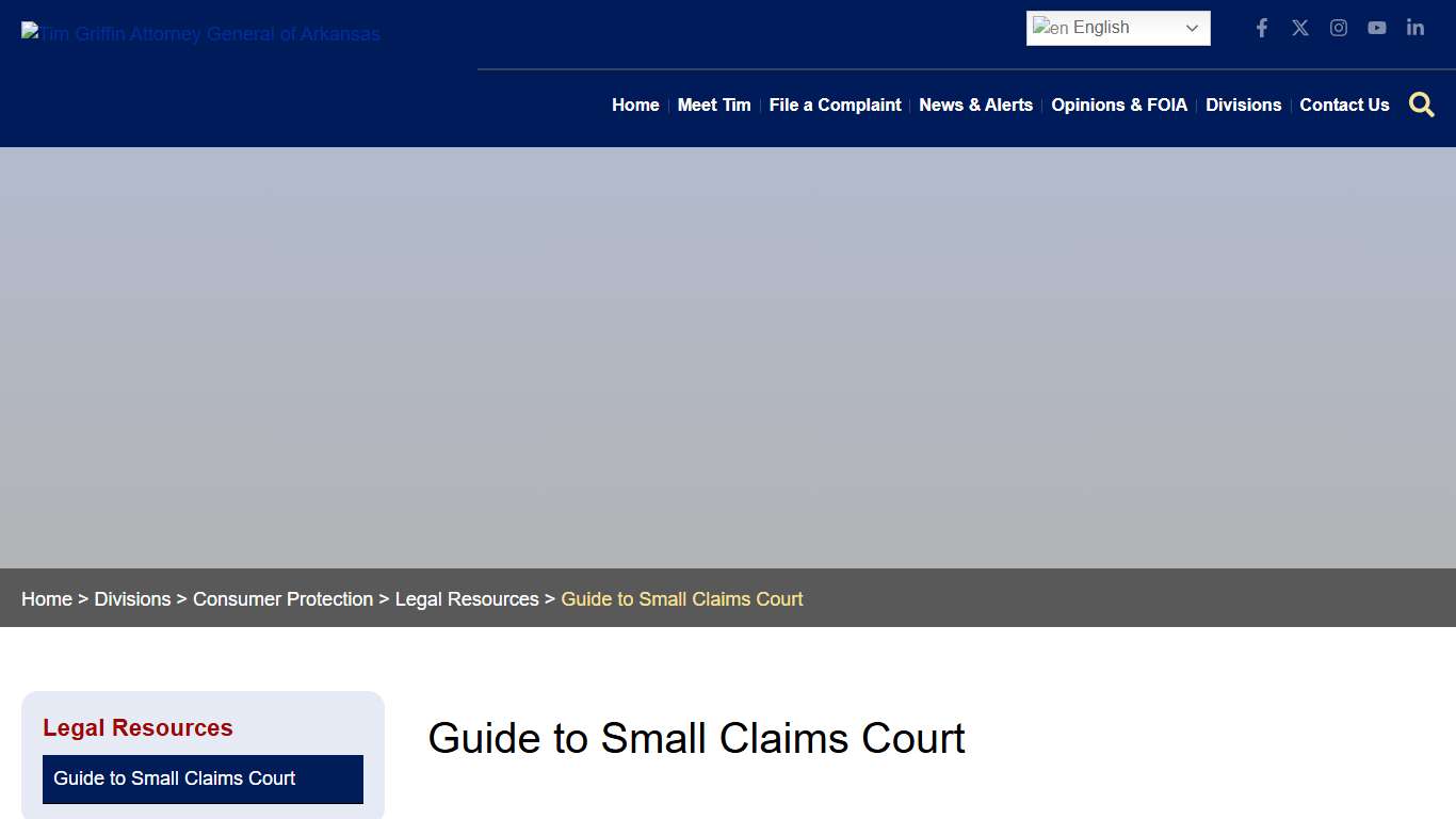 Guide to Small Claims Court - Arkansas Attorney General